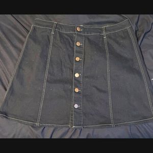 Black Denim Skirt